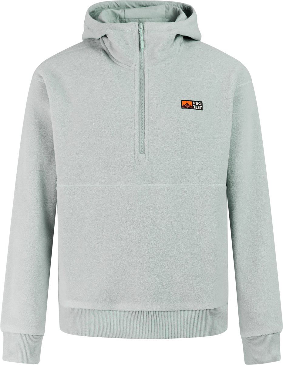 Protest PRTBright Hoodie Heren Loose fit 1/4 rits Capuchon Fleece Moonstonegrey