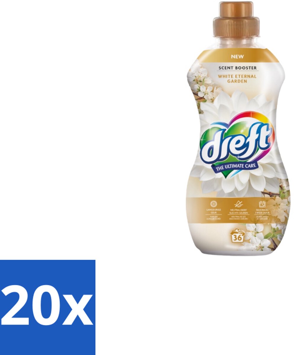 Dreft – White Eternal Garden – Vloeibare Geurbooster – 720 ml – 36 wasbeurten - Bulkverpakking - 20 stuks