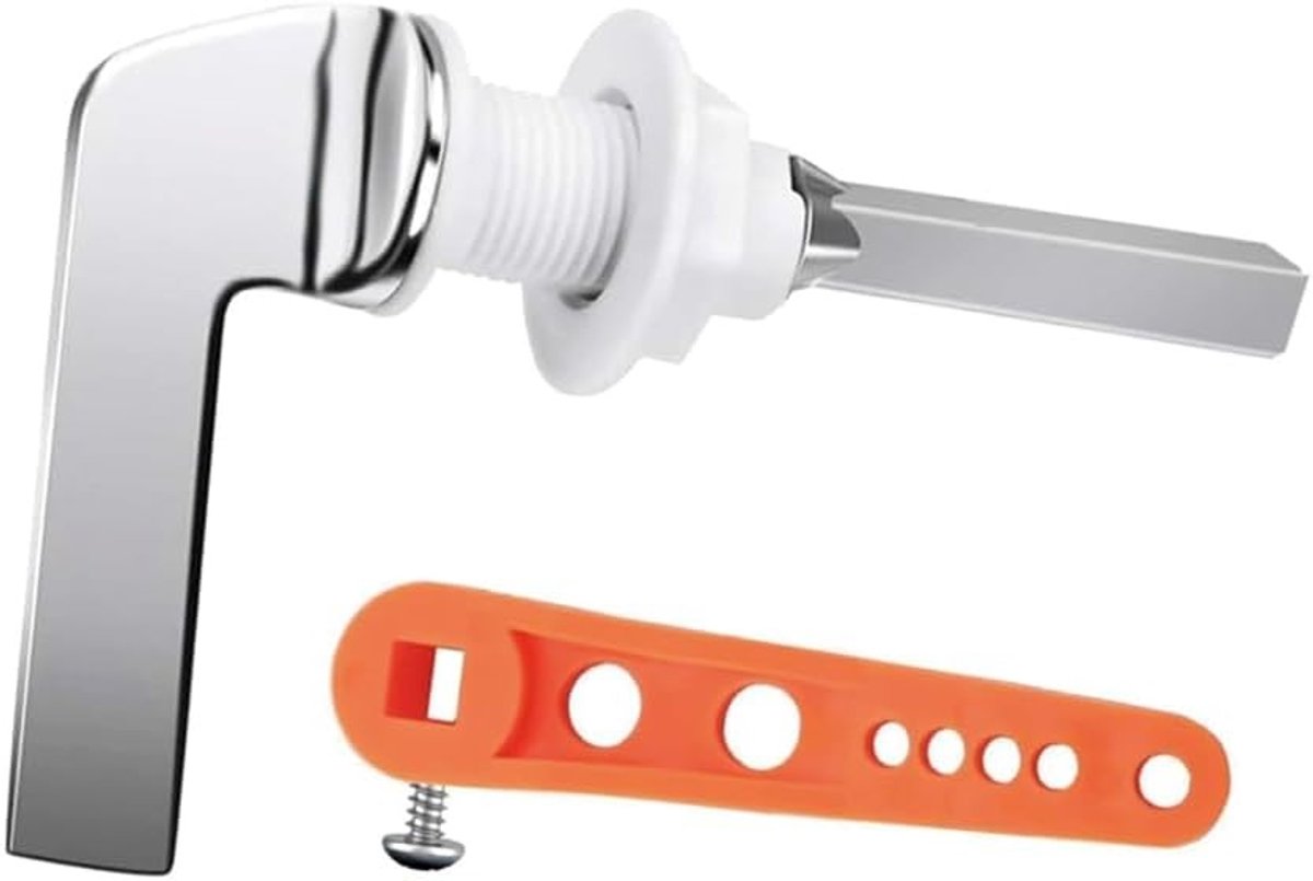 Verstelbare Toilet Leverdop in Chroom voor Standaard Toilet Tanks, Eenvoudige Installatie en Lange Bereik Arm (1 Set)