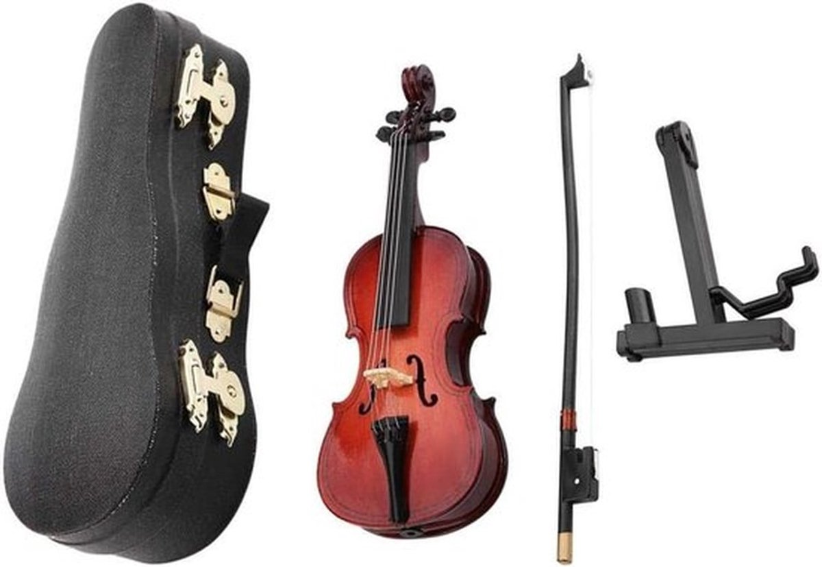 Miniatuur Cello van 5.5 Inch - Houten Muziekinstrument Model voor Hobby, Verzamelobjecten en Cadeaus voor Thuisdecoratie