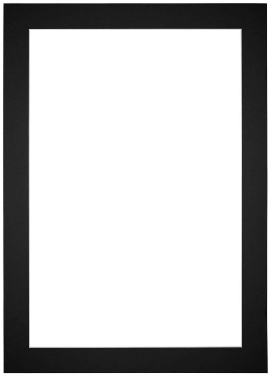 Passe-Partout Fotomaat 15x25 cm - Lijstmaat 25x35 cm - Zwart - Museumkarton - Fotolijst niet inbegrepen