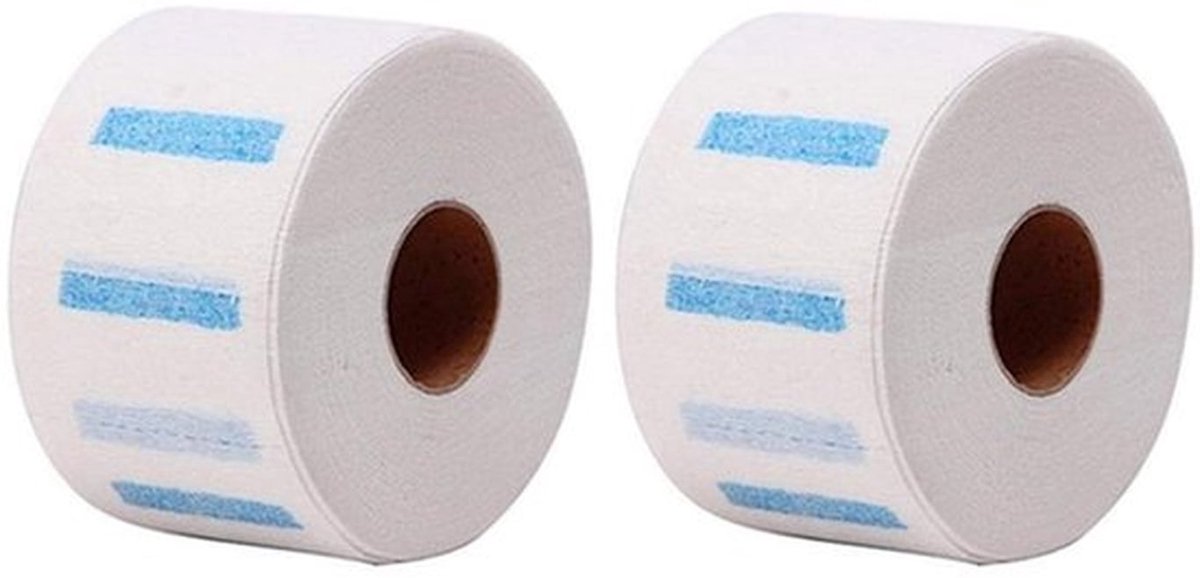 Nekstrip Wegwerp - 2 Rollen - Zelfklevend - Zacht Weefsel - 170 Tellen - 6,7 x 30 cm - Nekpapier
