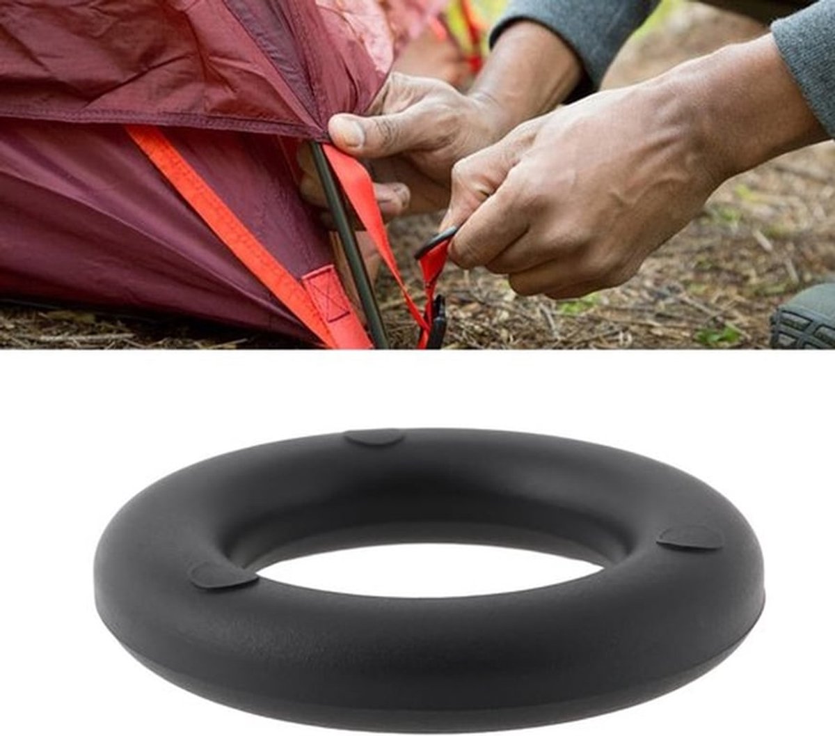 Plastic O-Ringen voor Tent - 20x12mm - Sterk en Duurzaam - Zwart - Geschikt voor tenten en zeilen - 10 Stuks - Ideaal voor outdoor gebrui...
