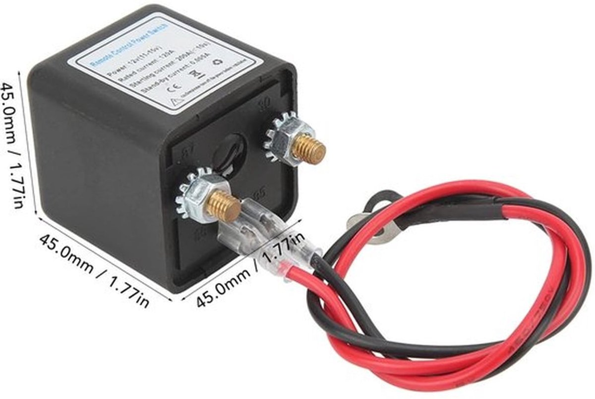 - Draadloze Auto Accu Onderbrekingsschakelaar - 12V 120A - Betrouwbare schakelaar - Automatisch - Accu bescherming - Afstandsbediening - Ge..