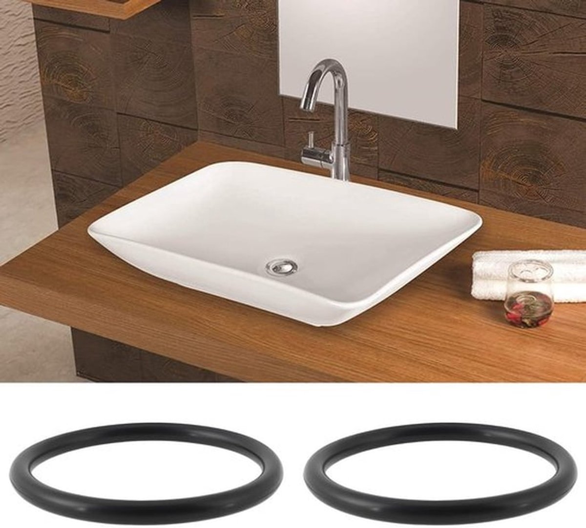 Afdichtingen 10 stuks - O-ringen rubber - 33x39x3mm - Geschikt voor 40mm wastafelpluggen - Waterdicht - Duurzaam materiaal - O-ring