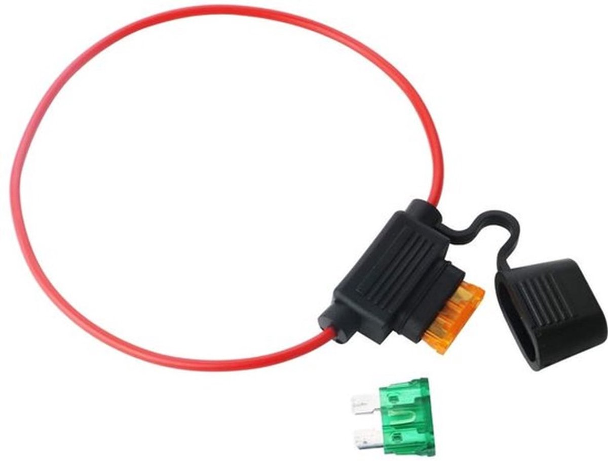 Auto-zekeringhouder - Waterdichte zekeringhouder - Flexibel deksel - Inline bladzekeringhouder - Voor auto's en motoren - 8 stuks