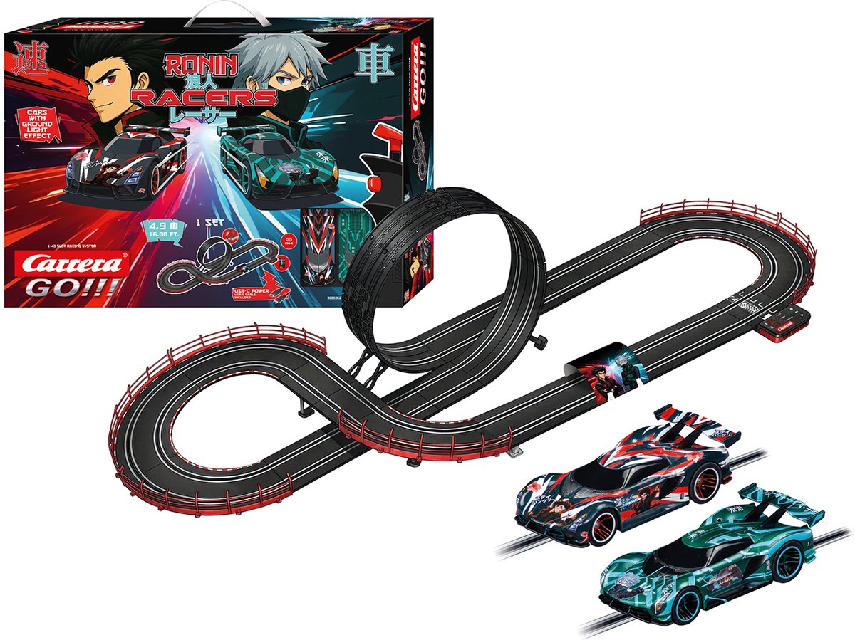 Carrera Go!!! Racebaan - GO!!! Ronin Rrs - Raijin Rider vs. Hikari Strike - 4,9 m