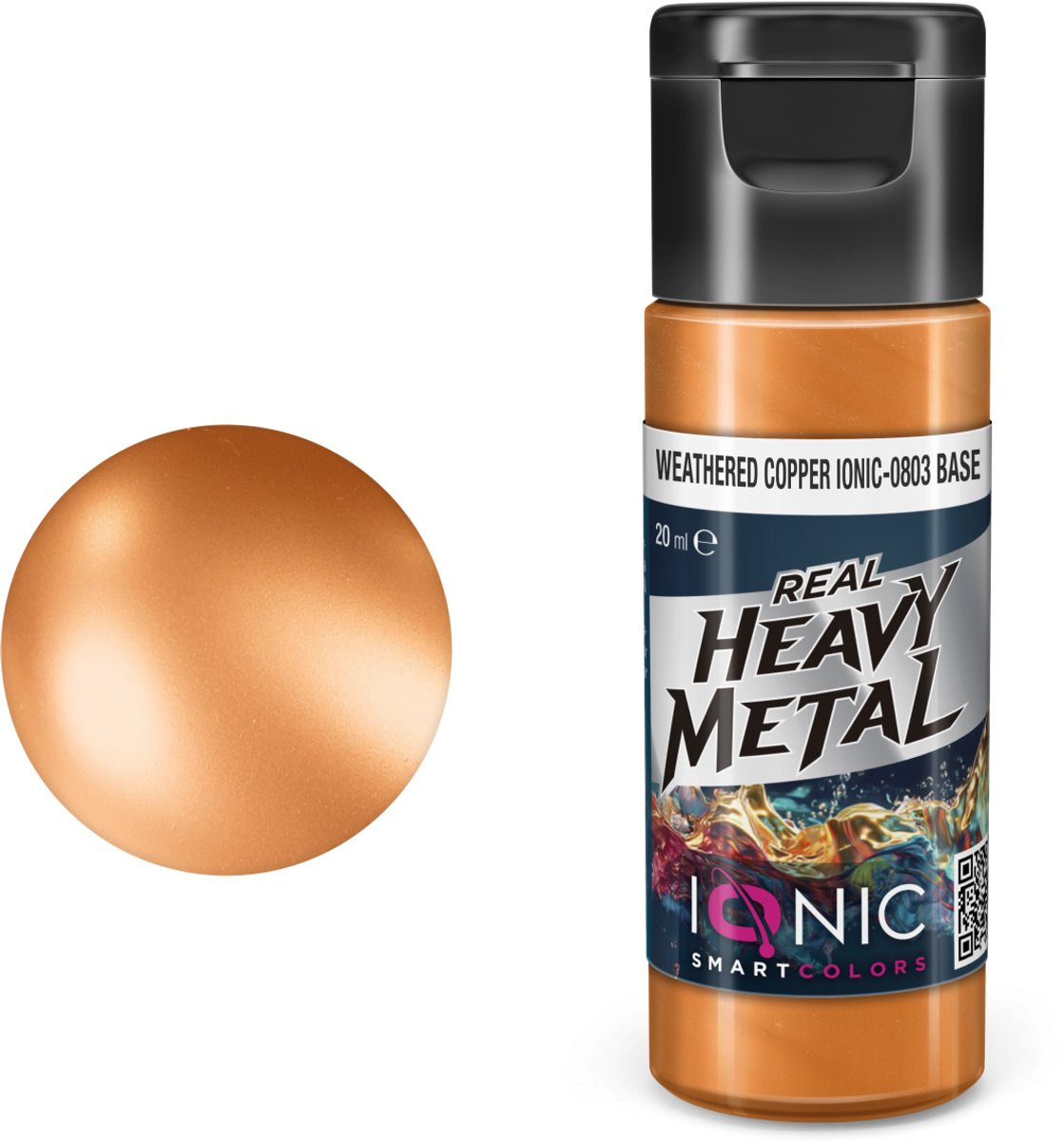 AMMO by Mig Jimenez Hobbyverf Acrylverf - MIG IO0803 Ionic Smart Colors - Real Heavy Metal - Verweerd Koper - Base - Metallic Acryl - 20ml Verf potje - 20 ml