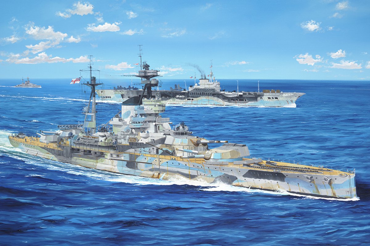 Trumpeter Modelbouwpakket Schepen - 05379 HMS Resolution WWII - Revenge-klasse - Brits Slagschip Plastic - 1:350 - Modelbouw