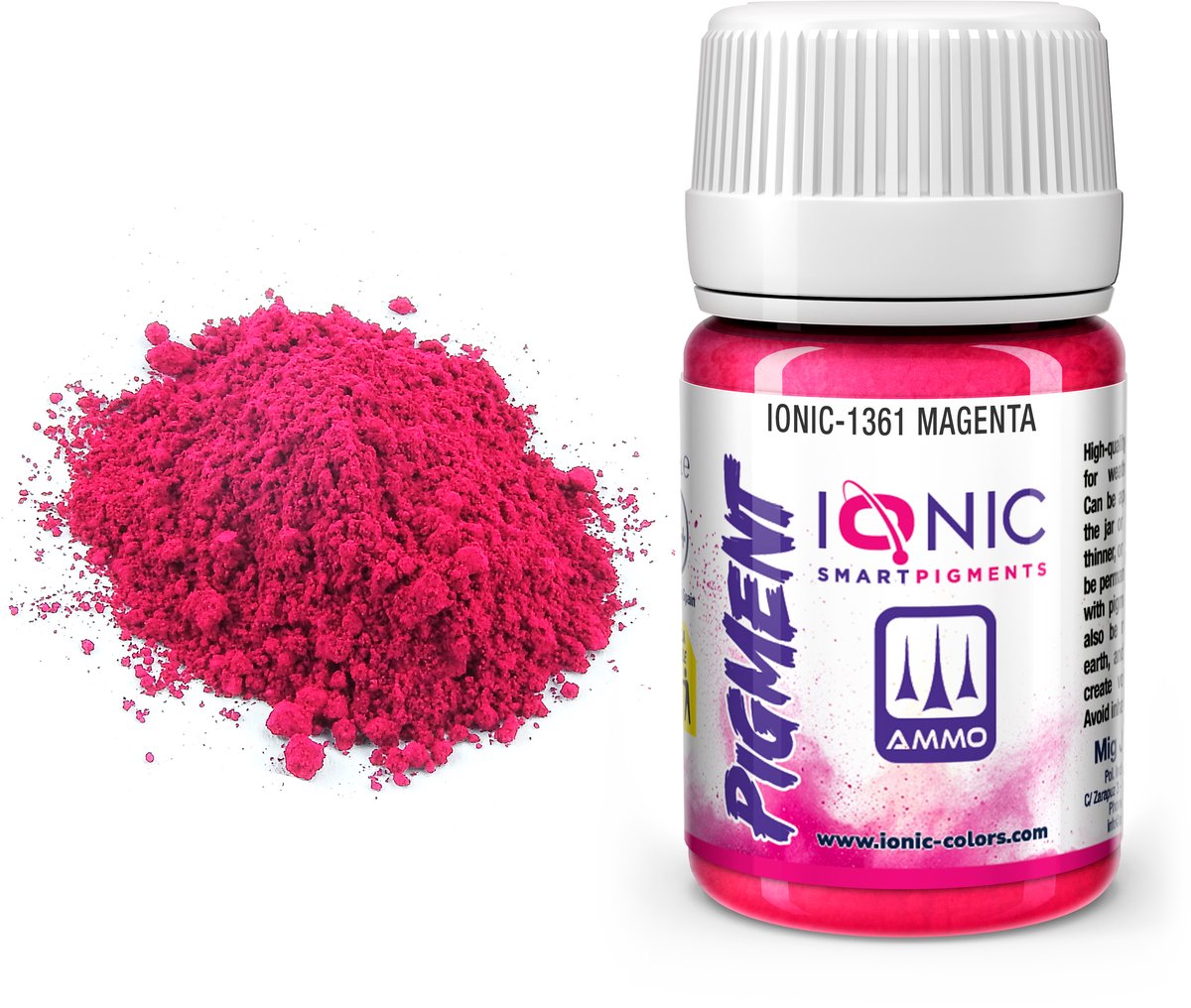 AMMO by Mig Jimenez Modelbouwdecoratie - MIG IO1361 Ionic Smart Pigments - Magenta - 35ml Effecten potje