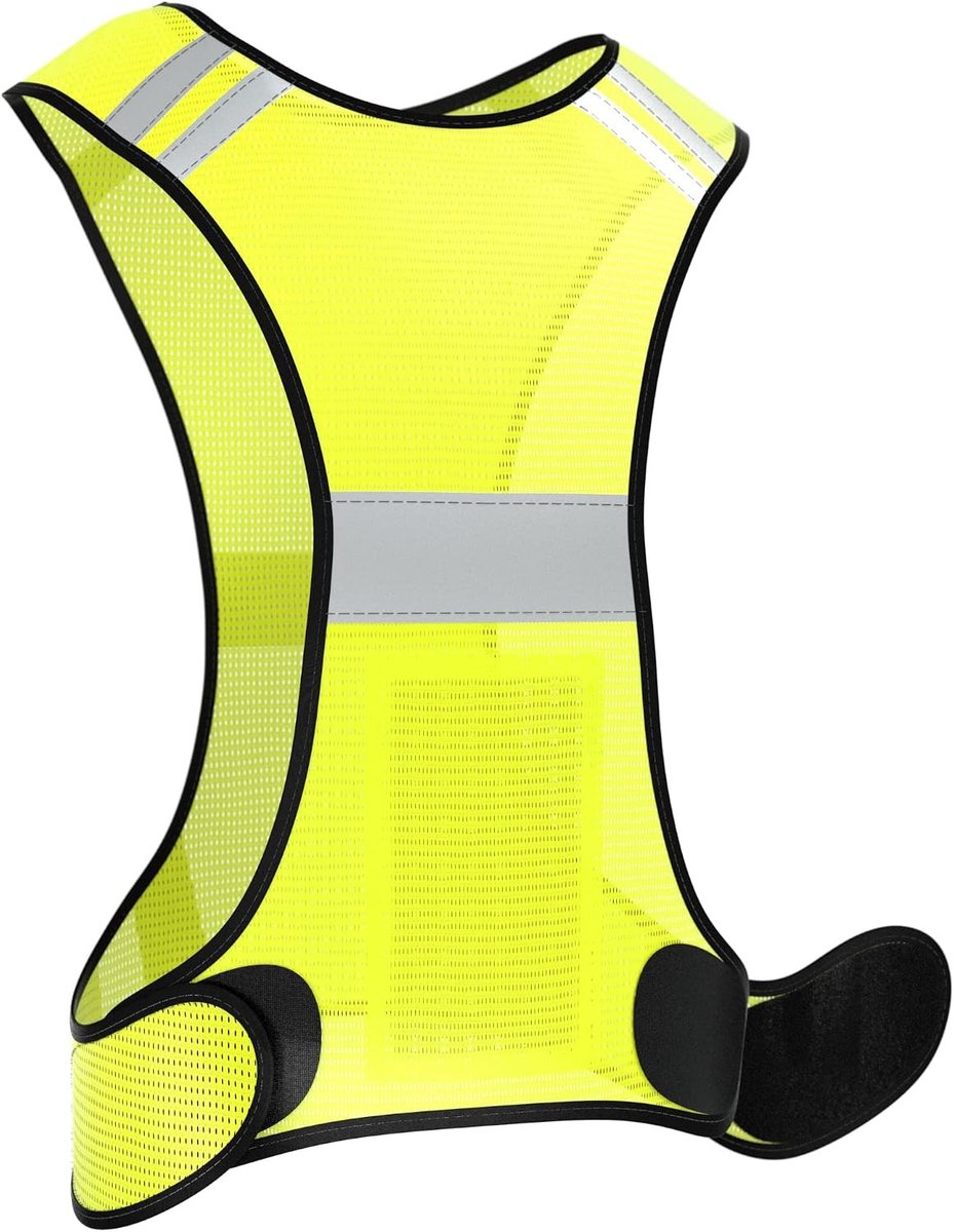 Loopvest - Neon Geel - XS L - Ademend Polyester Veiligheidsvest - Voor Hardlopen en Fietsen
