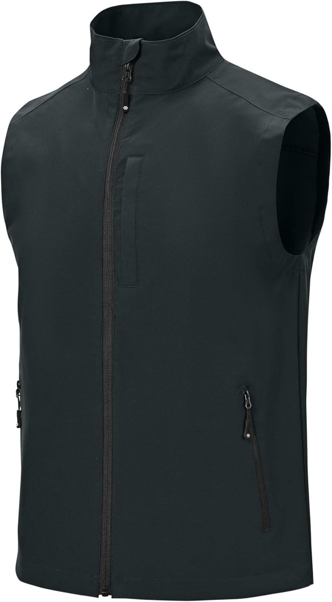 Loopvest Donkergrijs XL Lichtgewicht Softshell Outdoorvest Voor Heren