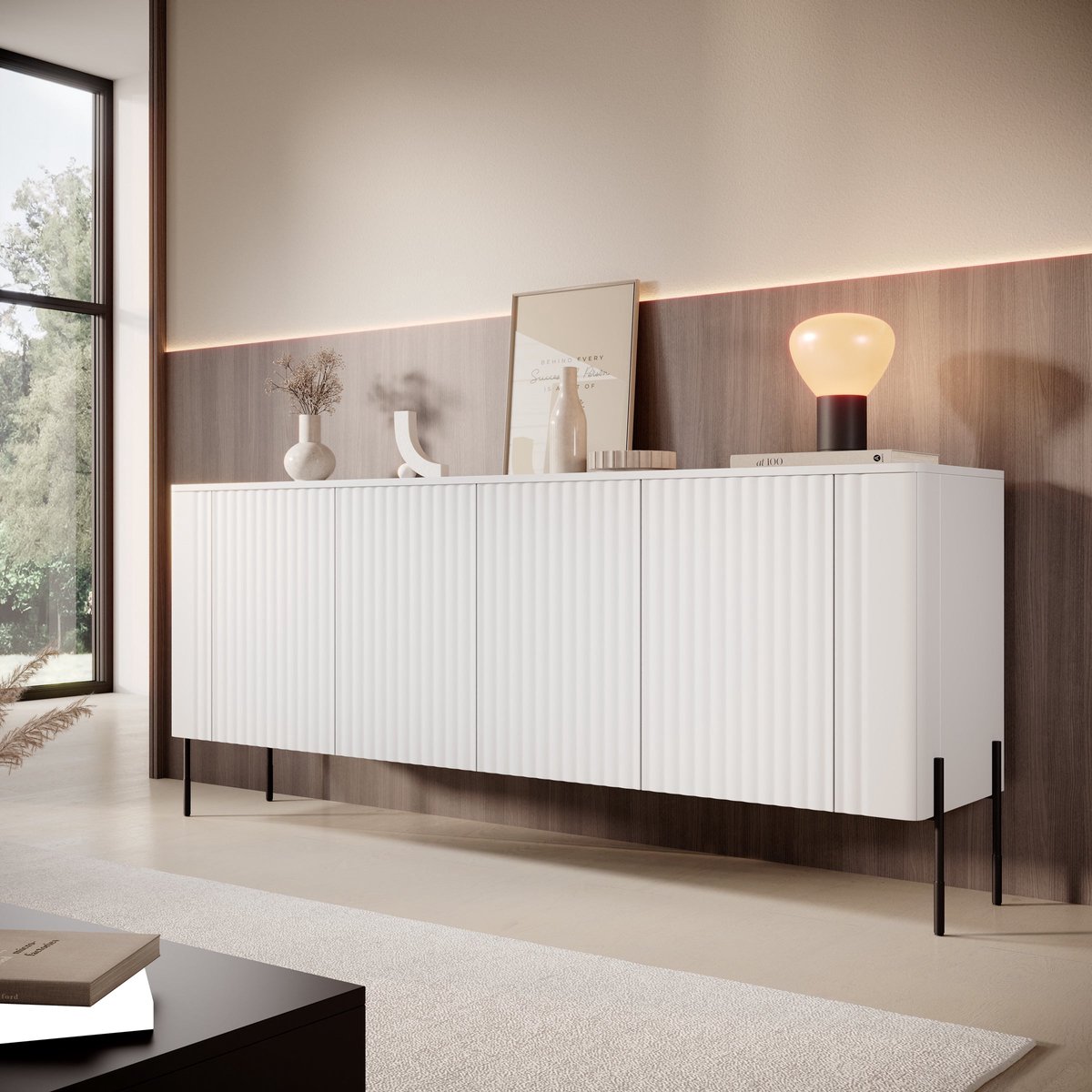 Meubella - Vivi - Dressoir - Wit - 190 cm