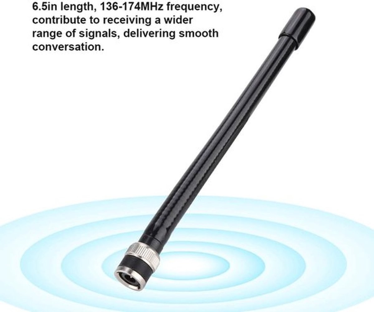 Antenne Flexibel - BNC Connector - VHF Frequentie 136-174 MHz - Compatibel met IC-V8/IC-V80/IC-V82/IC-V85 - Lichtgewicht 23 g - Schokbestendig - Radioantenne