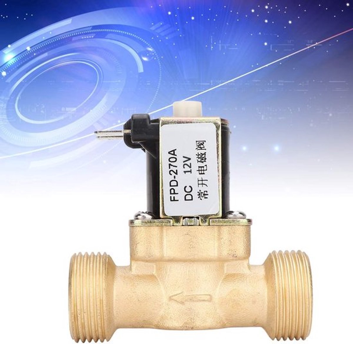 Solenoïde Ventiel - Waterinlaat Schakelaar - G3/4" - Koper - Elektromagnetisch Ventiel - Geschikt voor Tuin en Huishoudelijk Gebruik - DC12V