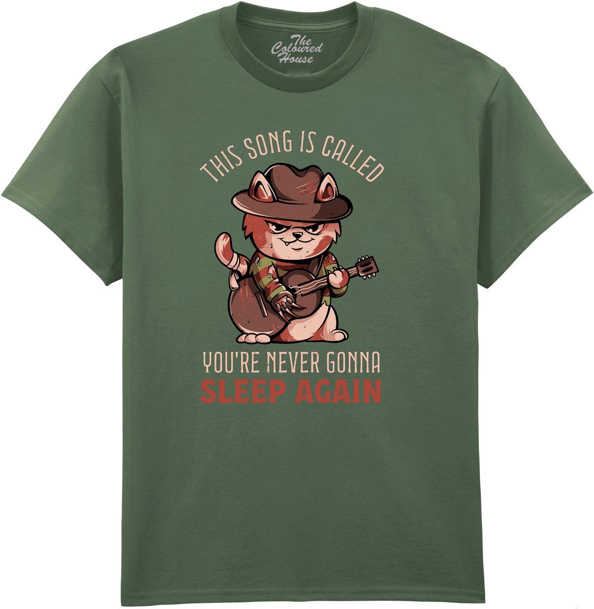 Kat Never Sleep Again Song The Coloured House T-shirt 4XL