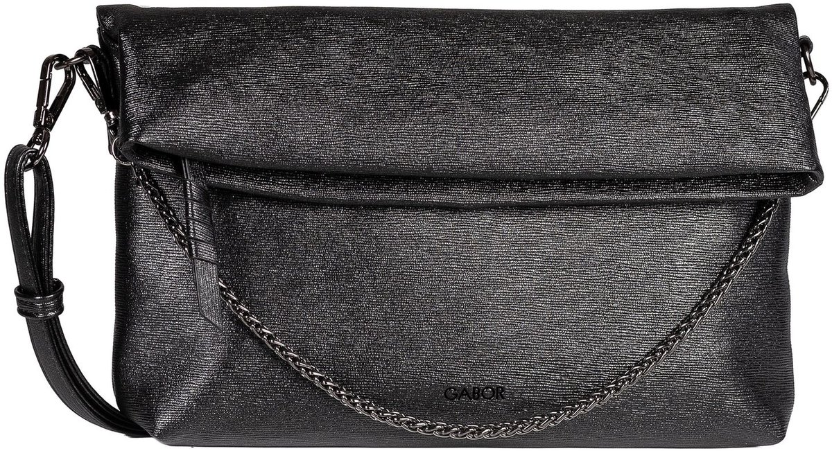 Gabor schoudertas avondtas Hava Cross Bag Metallic Black zwart