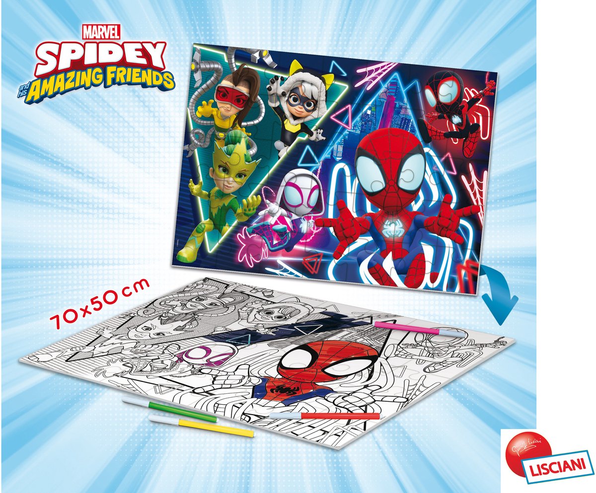Lisciani - Spidey- marvel puzzel Maxifloor - 35 stukjes