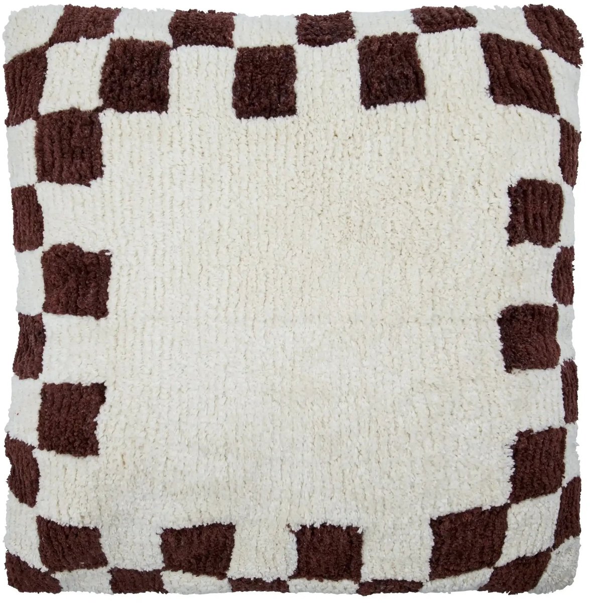 House Doctor Kussenhoes Chess Bruin Gebroken wit 50x50cm