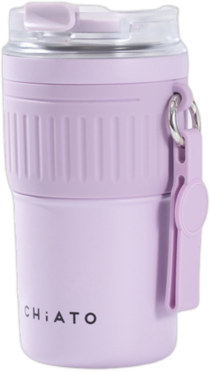 CHiATO Home hotSIP Soft Lavender geïsoleerde reisbeker, 400 ml – Lavendel