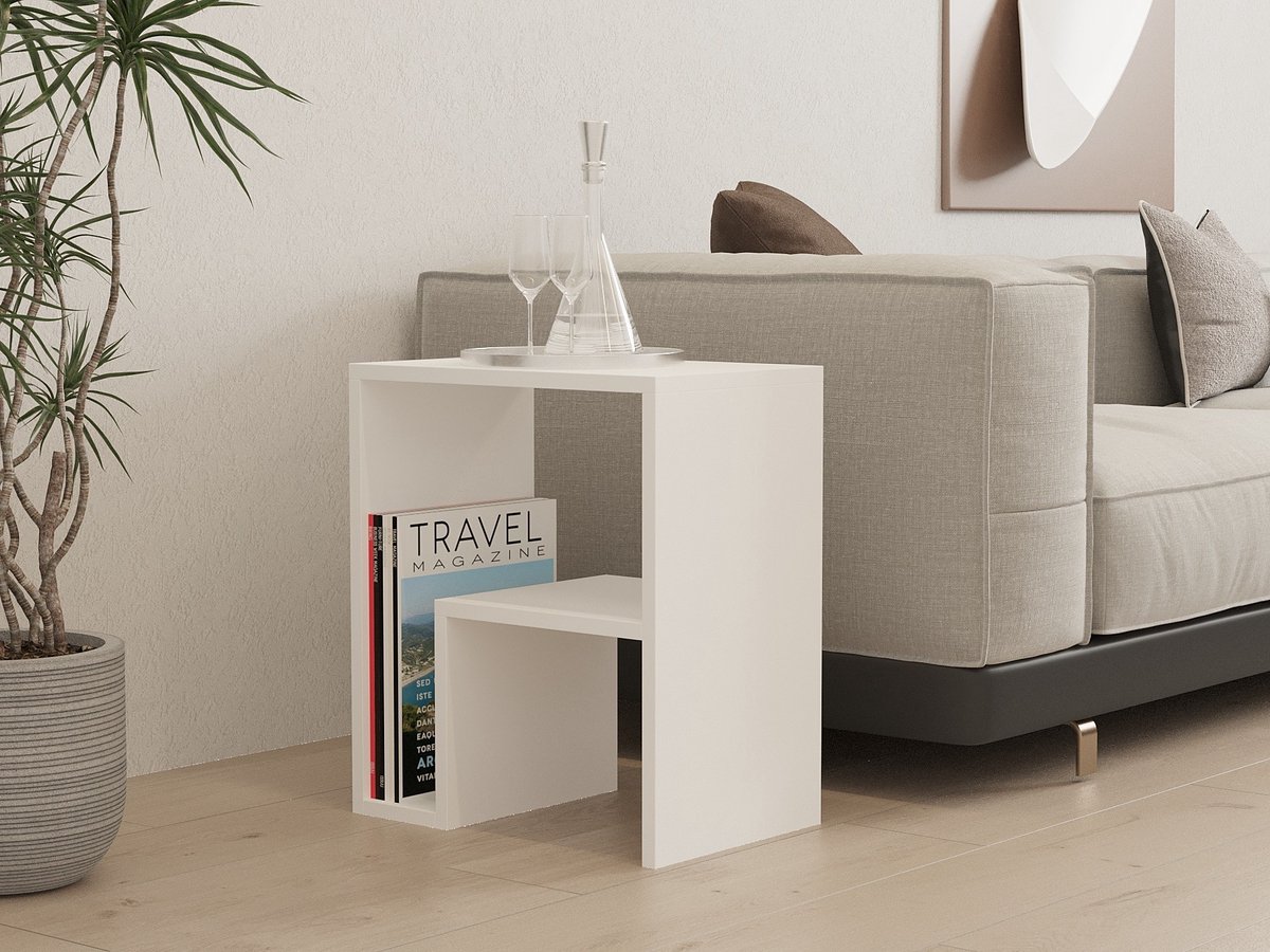Yepa Bijzettafel | 100% MELAMINE | Wit - Emob - Bijzettafel - Wit - Spaanplaat