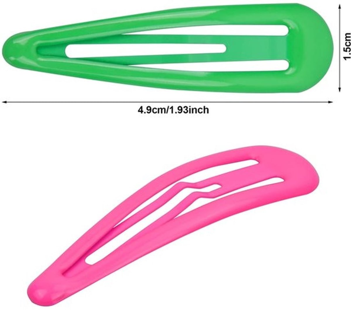 10 Stuks Haarspeldjes voor Meisjes - Glowing Snap Haarclips in Kleurrijk Design