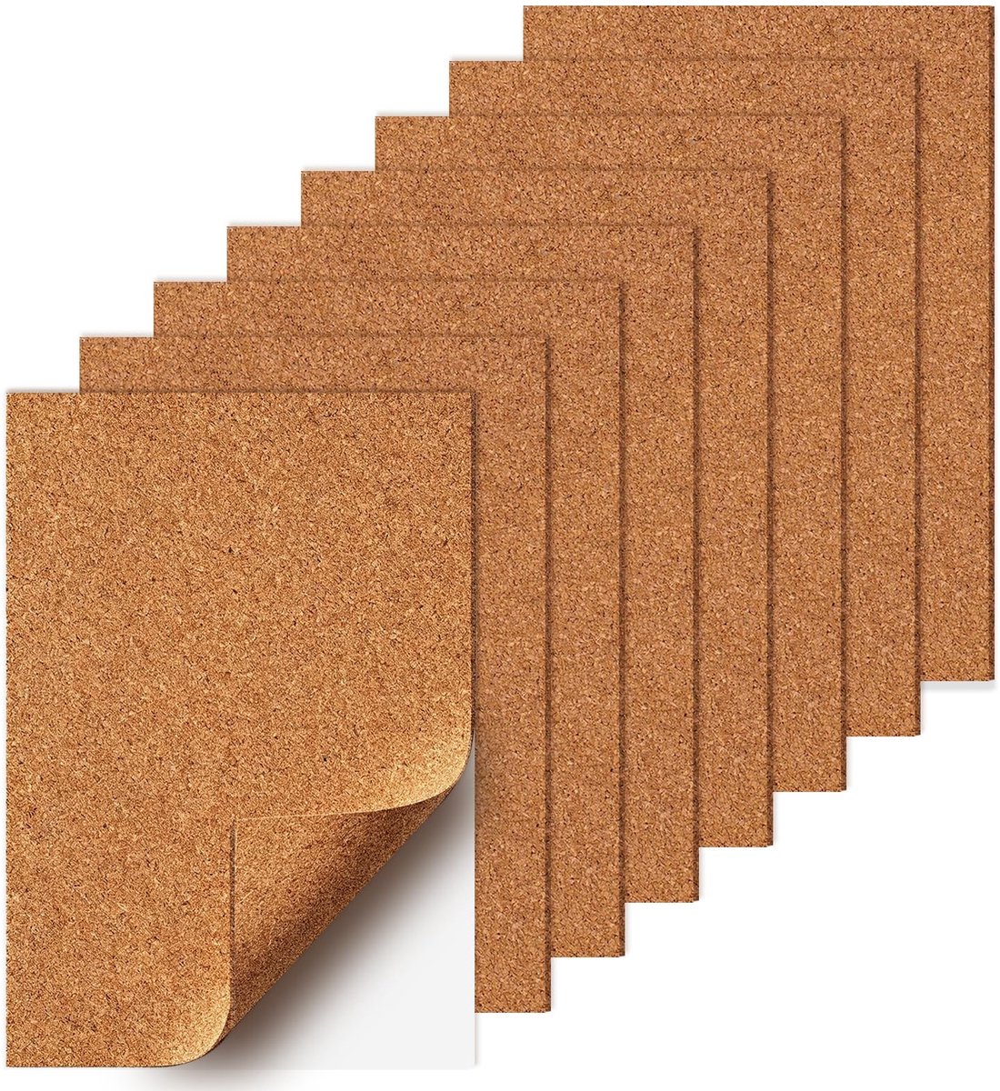 Solidchoice - Knijdbare Kurkplaten Set van 8 Stuks voor Wanddecoratie