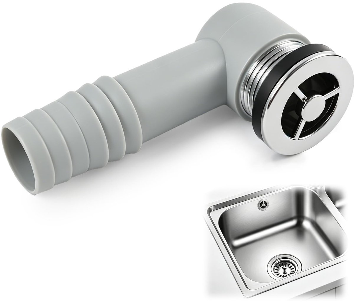 Solidchoice - Ronde Overloopadapter voor Keramische Spoelbak, Duurzaam en Betrouwbaar