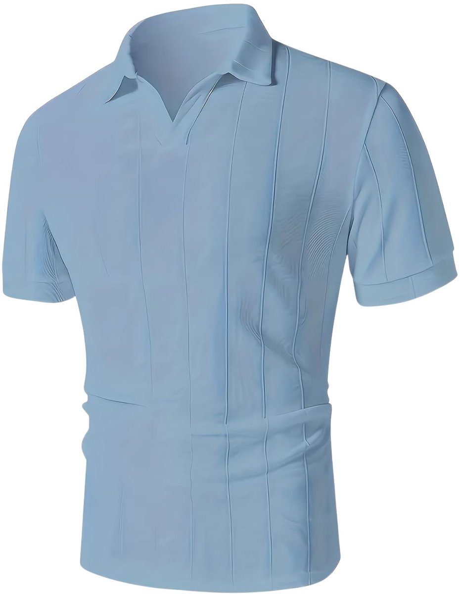 Currero T-Shirt Heren Shirt Zomerkleding T Shirt Mode Old Money Polo Mannen Kleding Volwassenen Hemelsblauw