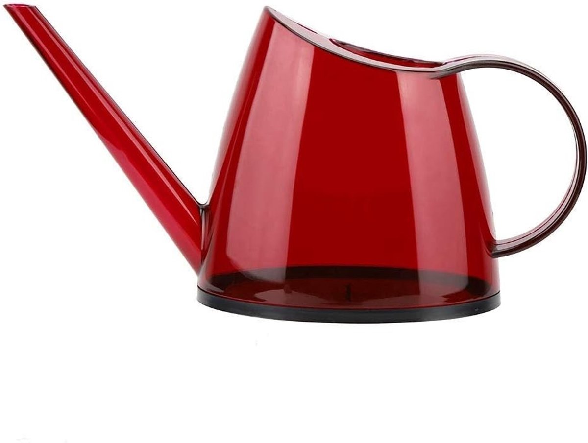 Moderne Gieter met Lange Tuit in Candy Rood voor Bloemen en Tuinonderhoud, Perfect voor Binnen en Buiten