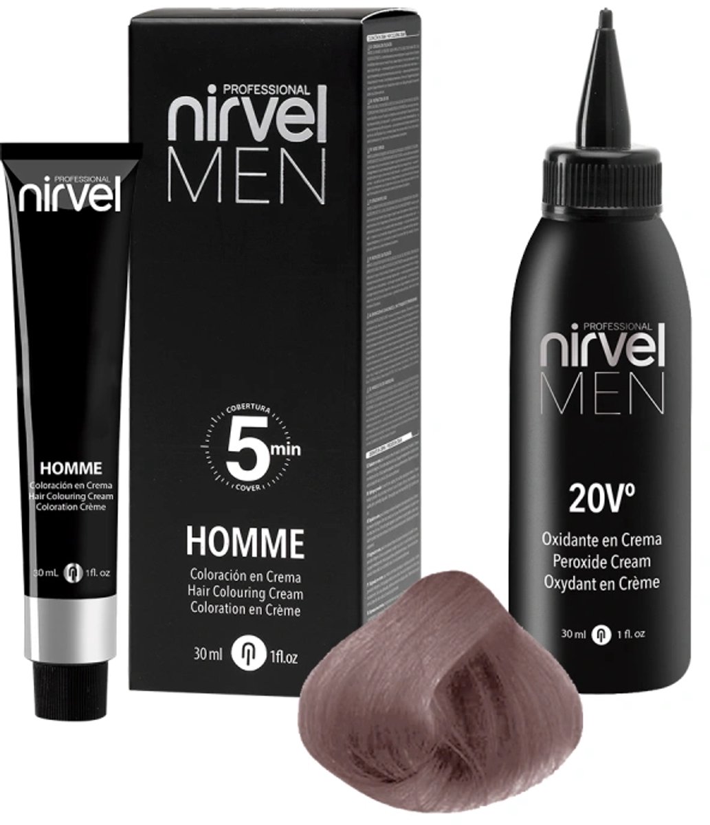 Haarkleur Zonder Ammoniak Men 5 Minutes Nirvel Bruin (30 ml)