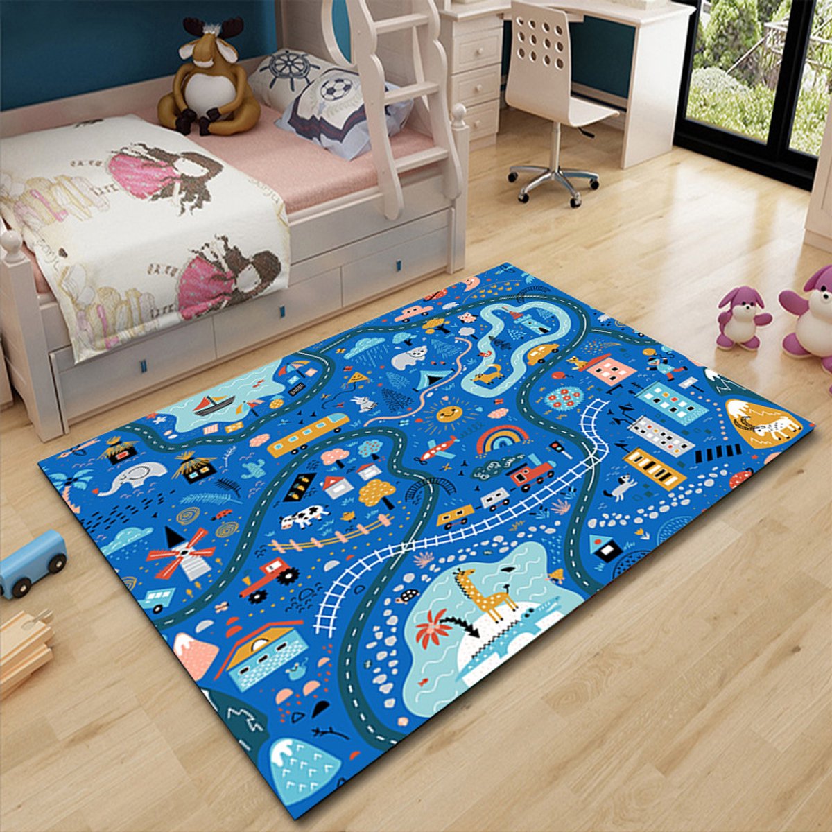 Autospeelmat - Wegtapijt Kinderen - Spelen met Auto's - Antislip Onderkant - 50*80cmsnelweg‑16