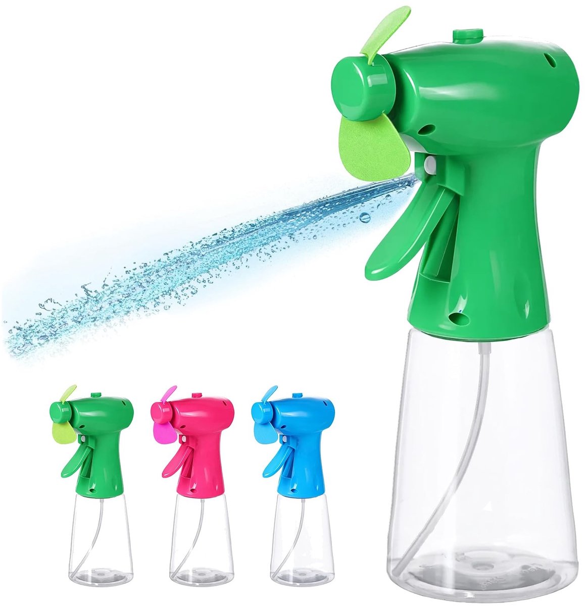 Solidchoice - Mini Handventilator met Watersproeier, Groen