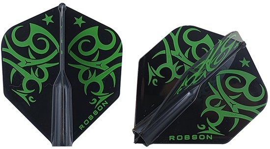 Bull's Robson Plus Flight Std. Tribe - Green - Dart Flights van Bull's — afbeelding 2