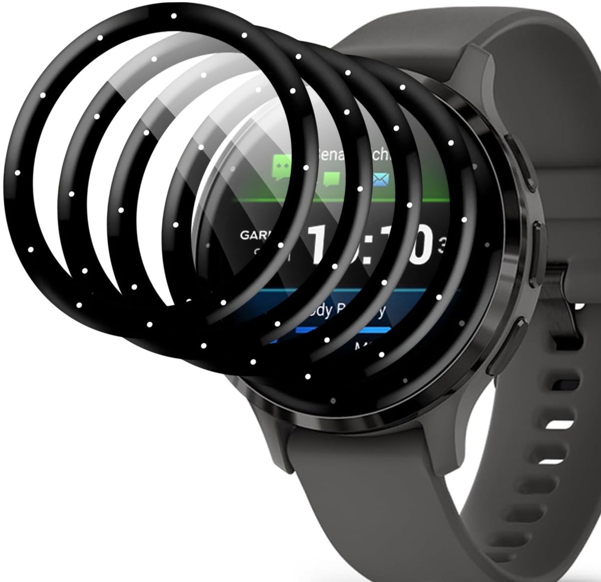 Solidchoice - 4 Displaybeschermfolies voor Garmin Venu 3S, Krasbestendig