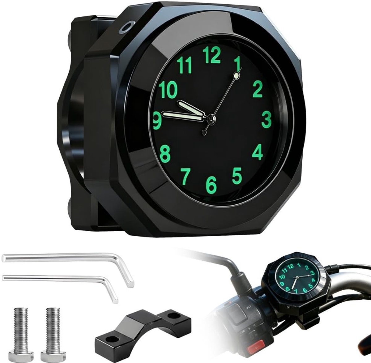 Solidchoice - Waterdicht Motorhorloge met Lichtfunctie