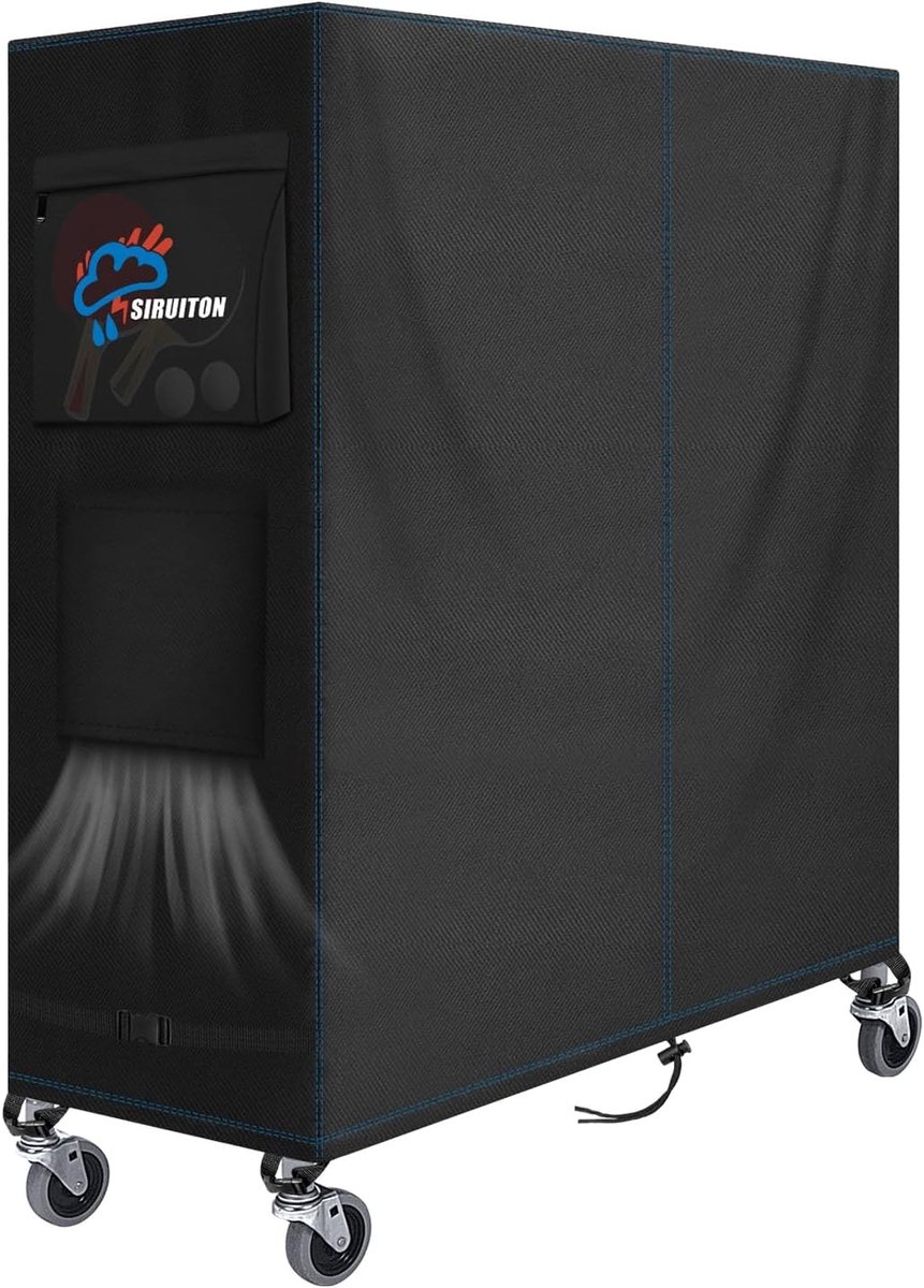 Tafeltennistafel Beschermhoes 65 x 70 x 185 cm - Waterdicht, Ademend en Duurzaam Zwart