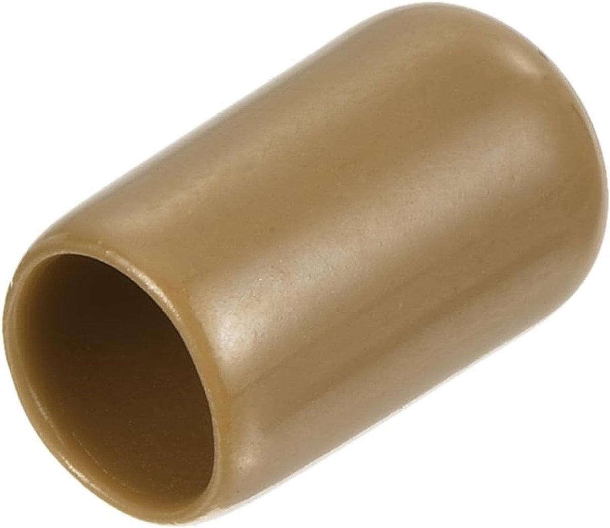 20 Stuks Rubber Eindkappen 8.5mm ID voor Vinyl PVC Ronde Buizen - Bescherming voor Schroeven en Draadverbindingen in Lichtbruin