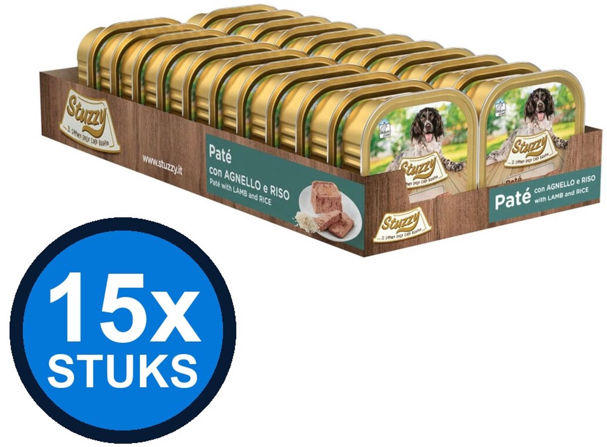 44x Stuzzy - Hond Paté Lam & Rijst - Hondenvoer Natvoer - 150g