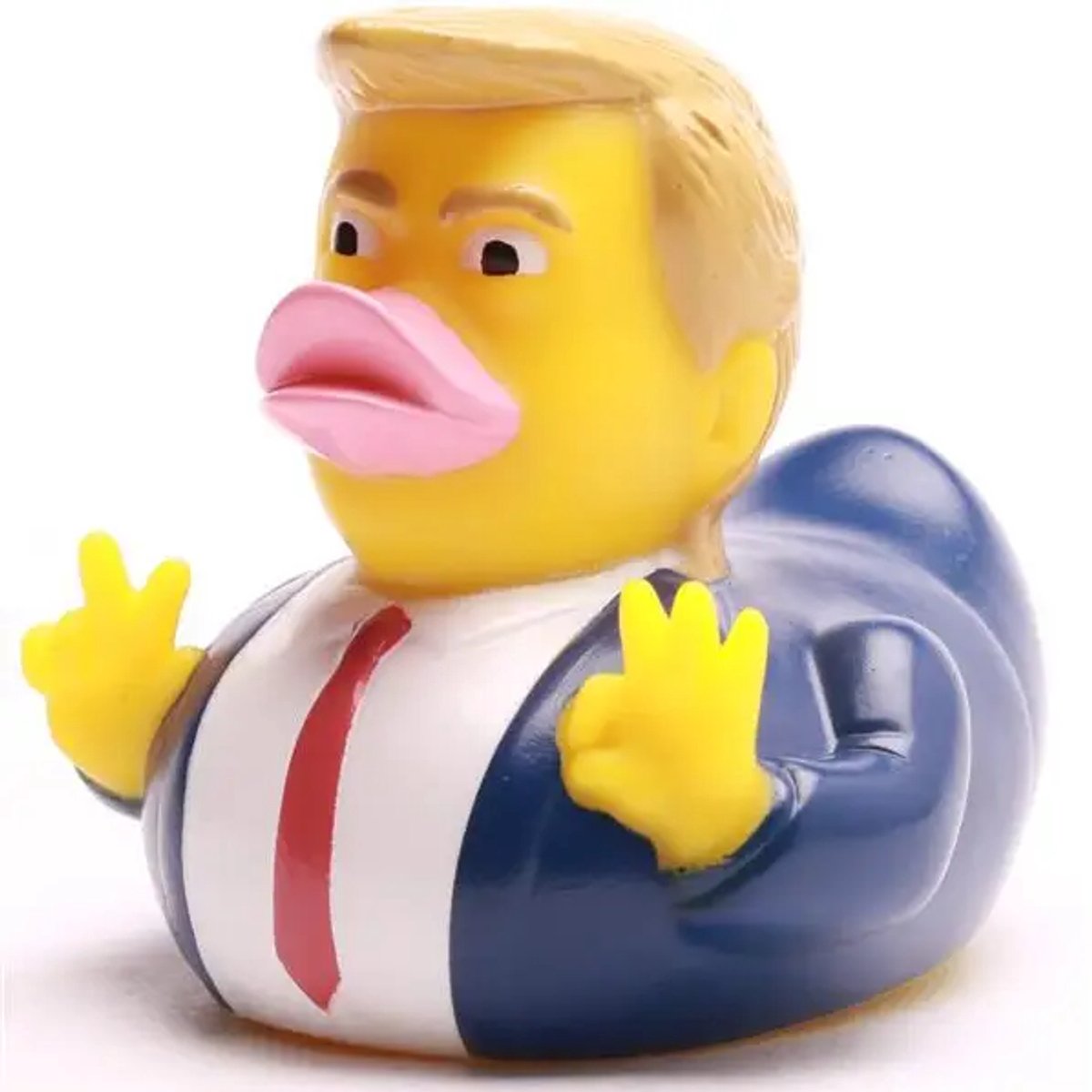 Bad Eend - Badeend - Trump - Geel Eendje - Rubber Eend - Eend - Donald - Donald Trump - 8cm