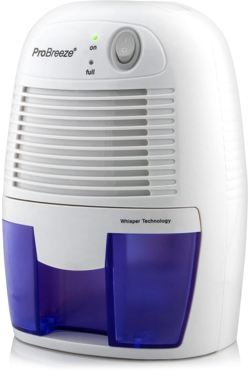 Luchtontvochtiger 500 ml – Stil & Compact – Automatische Uitschakeling – Tot 250 ml/dag – Voor 15 m²