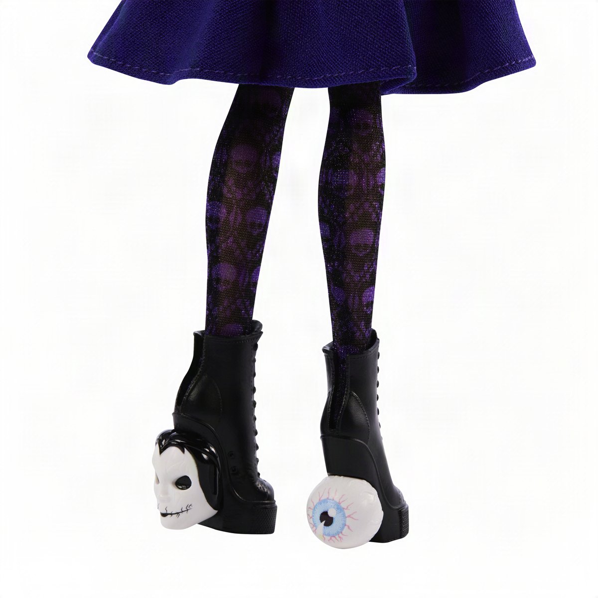 Monster High x Wednesday verzamelpop - Agnes DeMille met paars uniform en accessoires — afbeelding 7