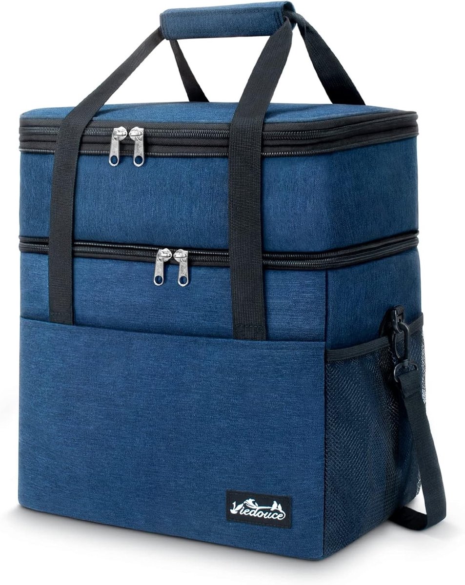 Koelrugtas - Blauw - 30L - Uitbreidbare Geïsoleerde Picknicktas - Voor Heren en Dames