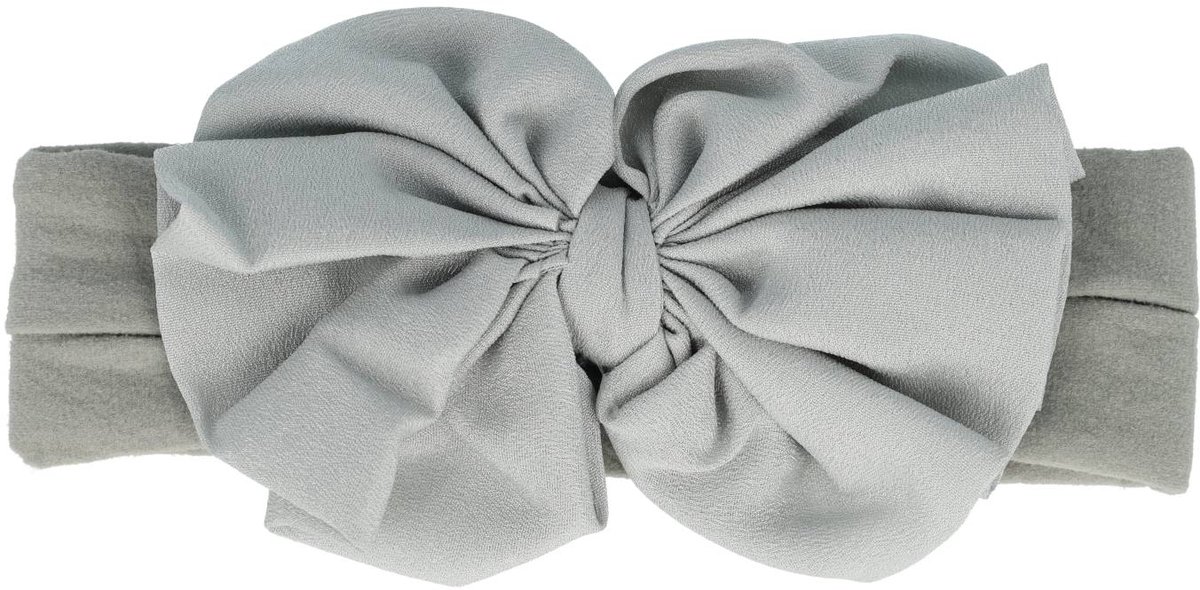 Haarsoires Haarband Sierband - Strikje 10cm - Baby - Grijs