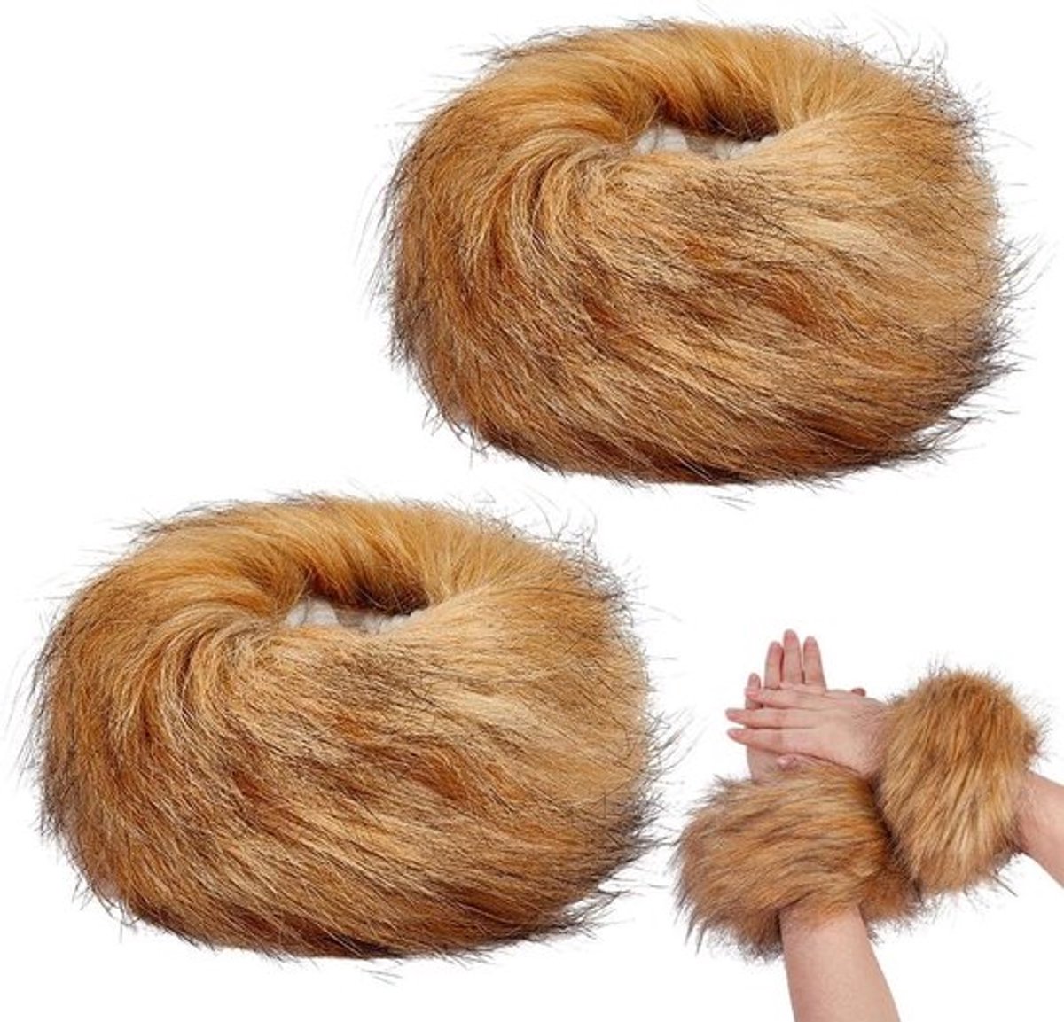 Polsmanchetten - Imitatiebont - Vezelarm - Warm - Winter - Kerstkostuum - Cosplay - Pluizig - Feestaccessoires - Sport - Yoga - Skiën - Decoratie - Vrouwen - 1 paar