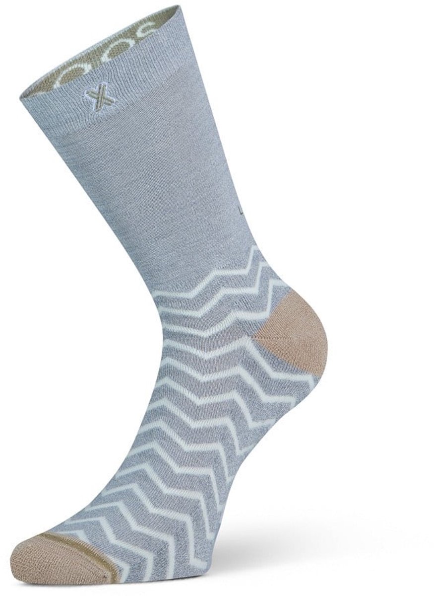 XPOOOS - Dubai Dames Bamboe Sokken - Badstof zool - 1-Pack - Maat 35/38 - Licht Grijs