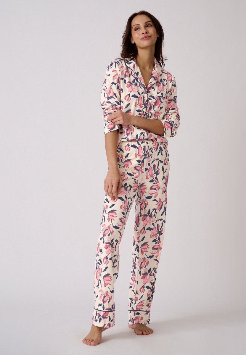 Damart Pyjama met knoopsluiting Thermolactyl - Dames - Beige - 54-56 (XXL)