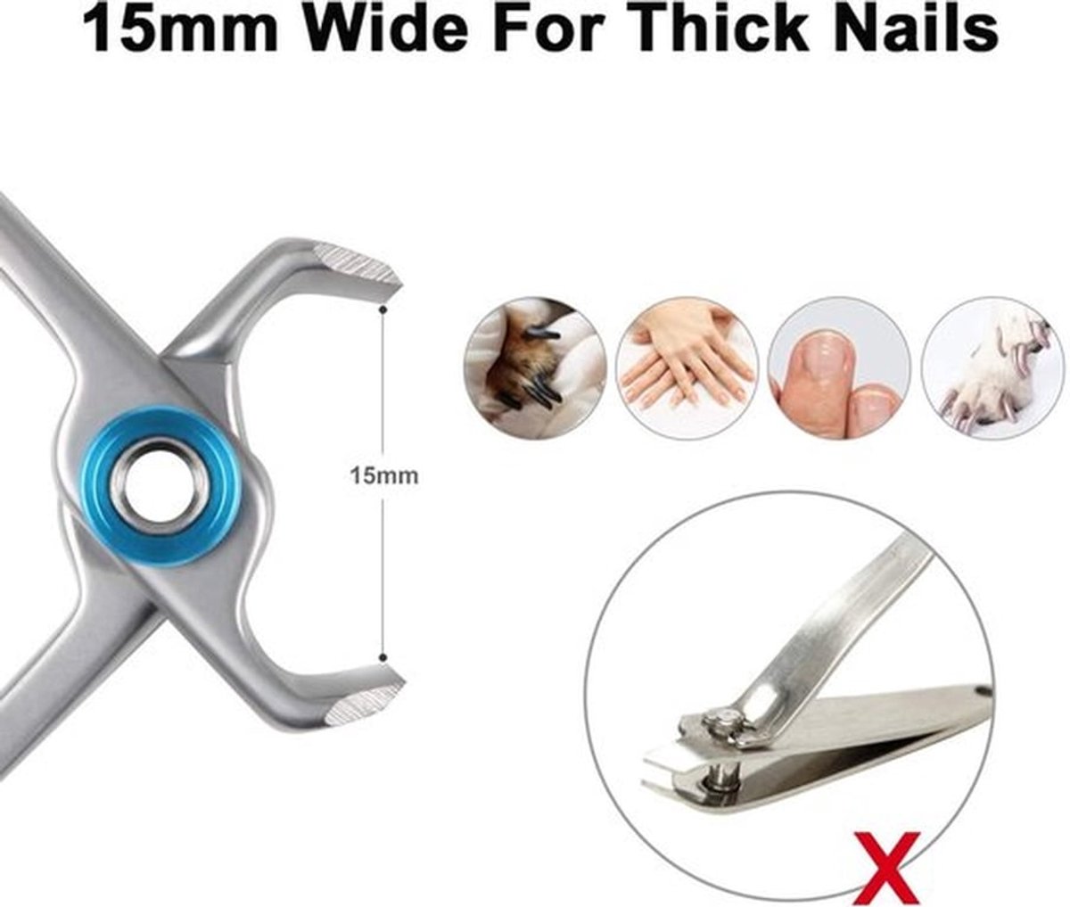 Nagelknipper Heavy-Duty - Nagelknipper Teennagels - Roestvrij Stalen Nagelknipper - Nagelriem Knipper - Nagelknipper Set - 9 cm Lange Nagelknipper - Teennagelknipper
