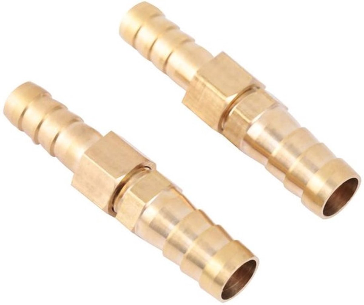 Messing Barb Reducer - Verbindingsstukken voor Slangen - 8mm-12mm - Koppelingen - Duurzaam Materiaal - Geschikt voor Tuin en Waterleiding