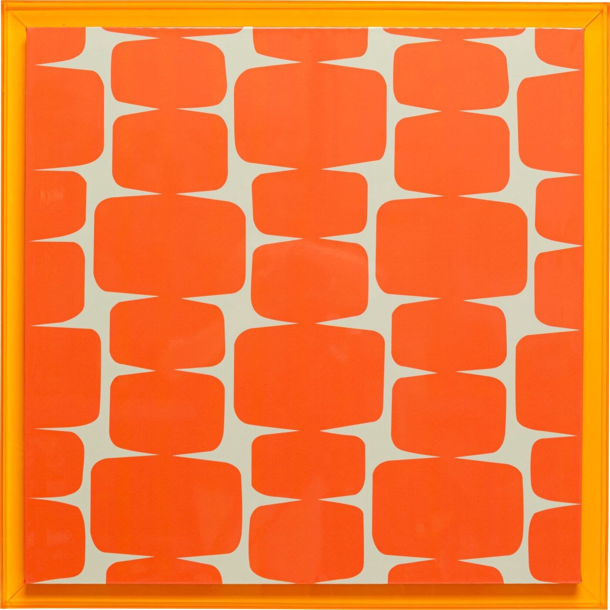 Schilderij Square Chain oranje 80x80cm Kare Design